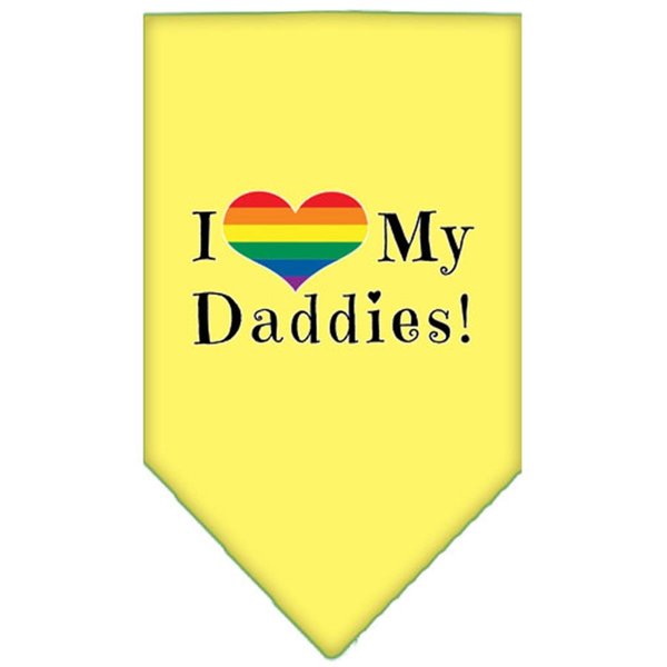 Mirage Pet Products I Heart My Daddies Screen Print BandanaYellow Small 66-196 SMYW